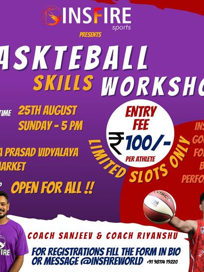 We are organizing our first basketball skills workshop in Khan Market. This is an opportunity for all ballers to get better. Limited slots available.