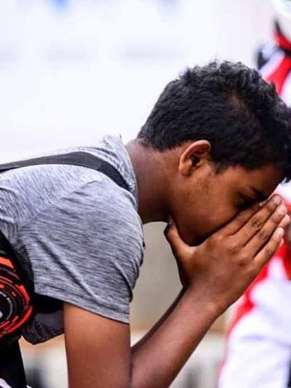 A moment of quiet contemplation for a young driver. We teach our racers to handle both the highs and lows of competitive racing.