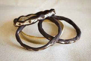Another look at my handmade ceramic bangles. The combination of dark and light glazes with a rustic finish gives them a beautiful, artistic feel.