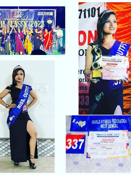 A collage of my win at the Urja Classic 2023, showing moments from the stage, my certificate, and the trophy. A day I'm very proud of.