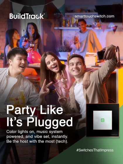 Be the host with the most tech. With our "Party Like It's Plugged" scene, color lights turn on, the music system is powered, and the vibe is set instantly for an unforgettable night.
