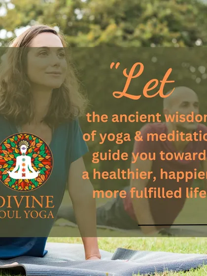 Let the ancient wisdom of yoga and meditation guide you. This inspirational graphic from our workshop promotion encourages you to embark on a journey toward a healthier, happier, and more fulfilled life with us.