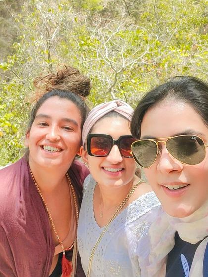 Smiles all around during our time exploring the natural beauty of Rishikesh. Connecting with nature and each other is what it's all about.