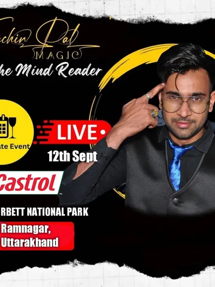"The Mind Reader." A poster for a corporate event with Castrol at Jim Corbett National Park.