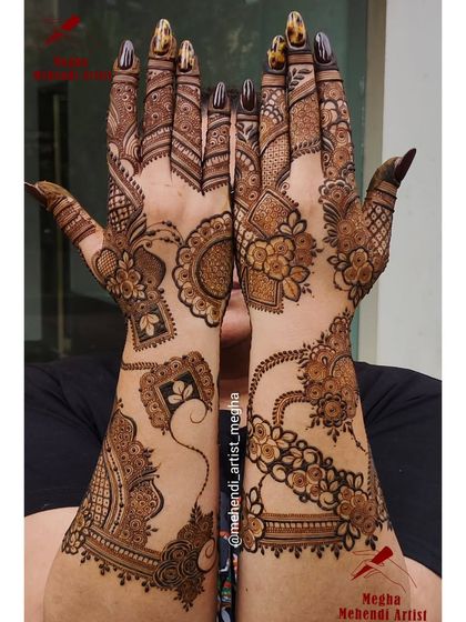 A unique and artistic design with flowing floral vines and bold, modern shapes. This style is perfect for someone looking for something a little different.