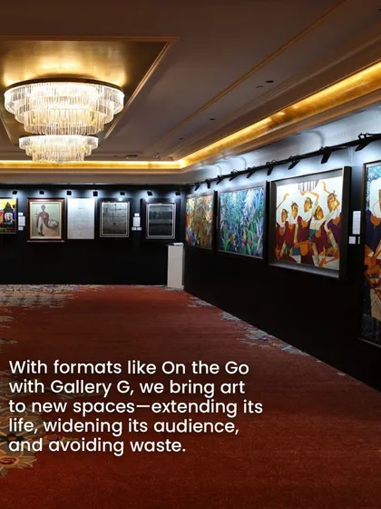With formats like 'On The Go,' we bring art to new spaces, extending its life, widening its audience, and promoting sustainability by avoiding waste.