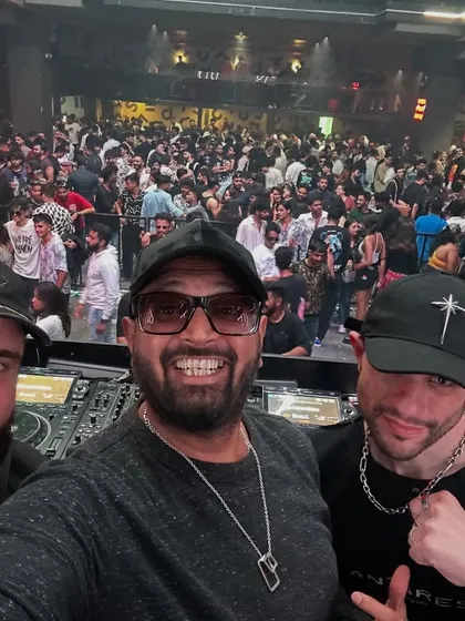An incredible moment sharing the decks with the legends from Mathame. Taking a selfie with a packed club behind us is what the hustle is all about. It's an honor to play alongside artists who inspire me.
