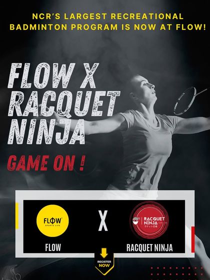Game on. The official announcement of our Flow x Racquet Ninja collaboration, creating the ultimate destination for badminton and fitness.