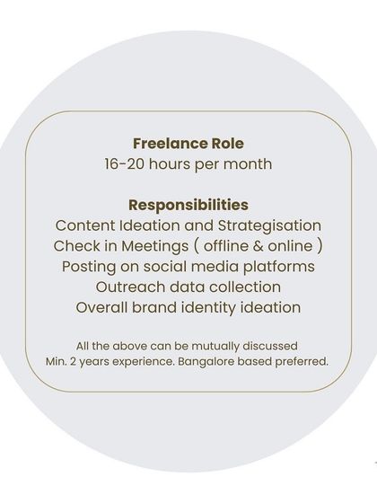A hiring post for a freelance social media and content strategist. This shows that my firm, Window Works, is growing and that I am building a team.