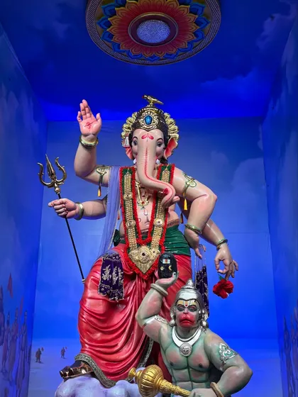 The first look at the Mumbaicha Raja idol for 2025. I provide exclusive coverage of idol unveilings, capturing the artistry and devotion before the festival begins.