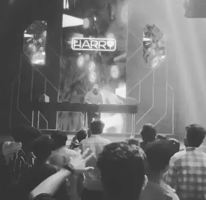 A black and white shot from my closing set on a Saturday night at Sunburn Union. The smoky, atmospheric vibe was perfect.