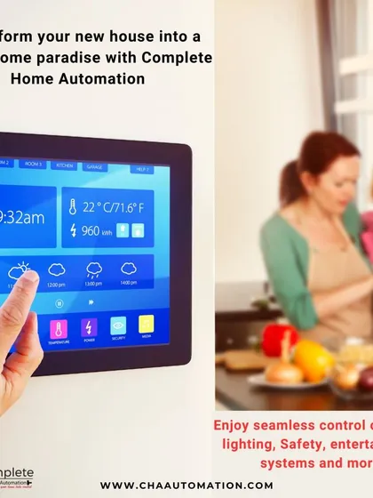 Our systems provide seamless control over all aspects of your home. The tablet interface shown here is a gateway to managing your lighting, safety systems, entertainment, and more, transforming your house into a smart paradise.