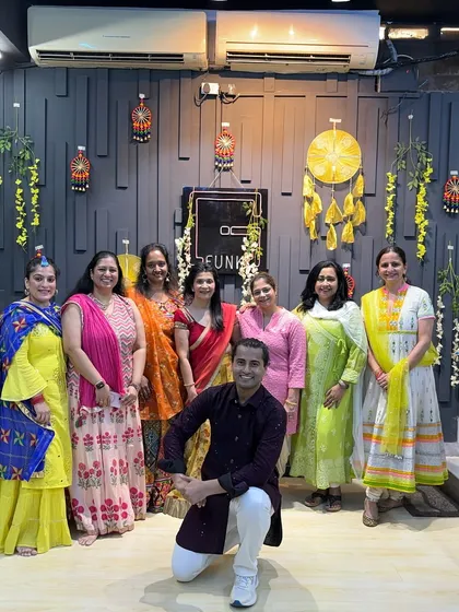 Our Garba crew after a fantastic session. Look at all those happy, smiling faces. These festival workshops are a great way to celebrate and connect with fellow dance lovers.