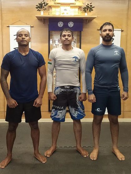 Standing with my training partners at The Dojo. To be a lion, you must train with lions. These guys push me to be my best.