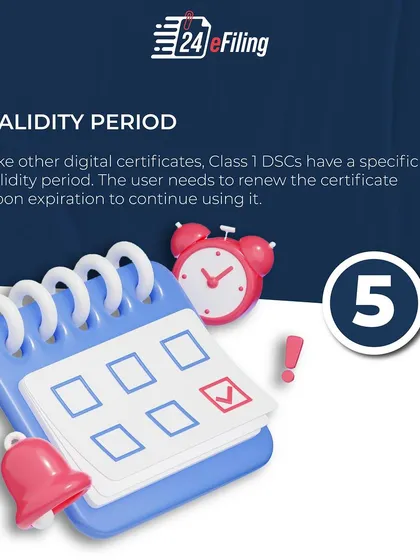 Like all digital certificates, a Class 1 DSC has a specific validity period. We help you keep track of this and manage the renewal process to ensure your certificate remains active and usable.