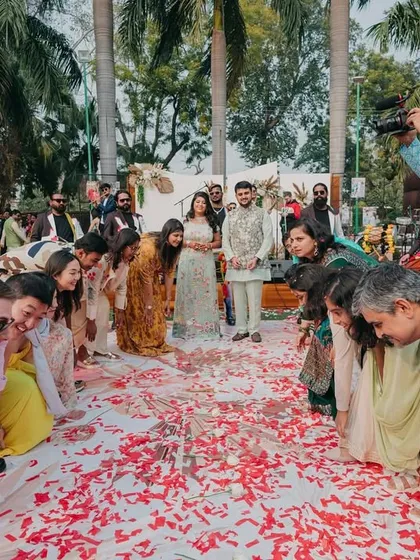 A fun game during the carnival event, bringing out the competitive and playful spirit of the guests.