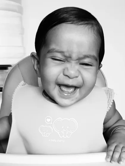 So much laughter during our feeding journey. These are the moments I cherish and the reason I'm so passionate about helping other moms experience the positive side of starting solids.