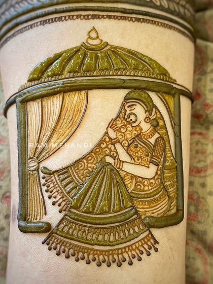 These images show various stages of my portrait and narrative work, from initial outlines to the final filled designs.