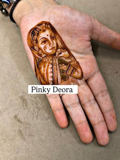 The portrait with more details added, showing the depth and character of the veiled bride.