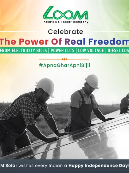 On Independence Day, I celebrate the power of real freedom: freedom from high electricity bills, power cuts, and diesel costs. My mission is to give every Indian 'Apna Ghar, Apni Bijli'.