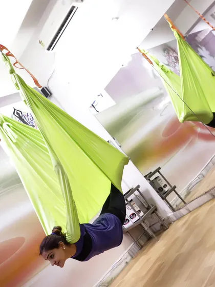 Find your moment of complete peace. The Savasana or cocoon pose at the end of class is a magical experience, allowing you to float weightlessly, release all tension, and let your body and mind fully relax.