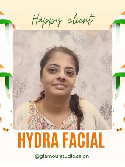 Another satisfied client with a clear and bright complexion after her Hydra Facial.