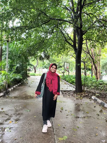 A picture of me, Heena mam. I stand as a proud henna artist and a supporter of women's empowerment, ready to guide you on your journey.