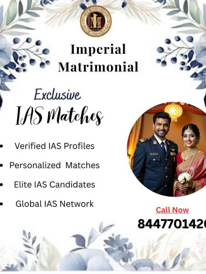 I provide exclusive IAS matches from elite backgrounds. My service includes verified profiles, personalized matching, and access to a global network of civil service professionals.