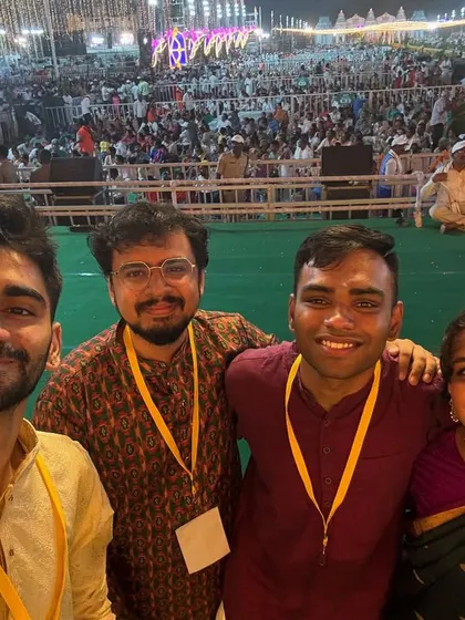 A quick selfie with the band after our concert in Andhra Pradesh. It was an honor to perform for an overwhelming audience of over 15,000 people.