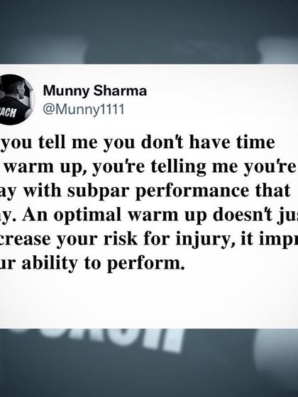 Your performance for the day is directly linked to how you prepare. A warm up is not optional. It is the foundation for a safe and effective workout.