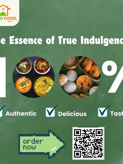 100% Authentic, Delicious, and Tasty. We deliver the essence of true indulgence with our North and South Indian meals.