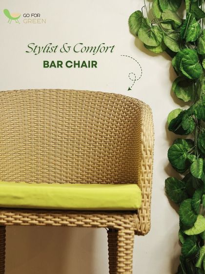 Style and comfort come together in this wicker bar chair. The curved back provides excellent support, making it a stylish and practical choice for any counter-height seating area.