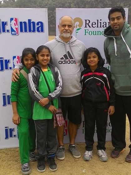 With Mr. Carlos Barroca, the Senior Director of Basketball Operations for NBA India, at a Jr. NBA event. We are proud to support initiatives that grow the game at the grassroots level.