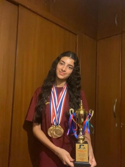 Veera Prathambir named 'Best Swimmer of the Meet' after a stellar performance, clinching 5 gold medals. This is the result of her consistent hard work and dedication.