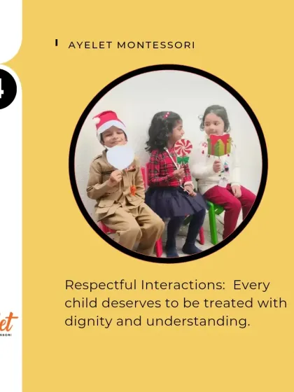 Every child deserves to be treated with dignity and understanding. Respectful interactions are the norm in our classroom, from how guides speak to children to how children learn to interact with each other.