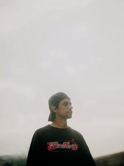 A focused shot, looking towards the future. Slw Drift is all about the hustle and the passion for music.