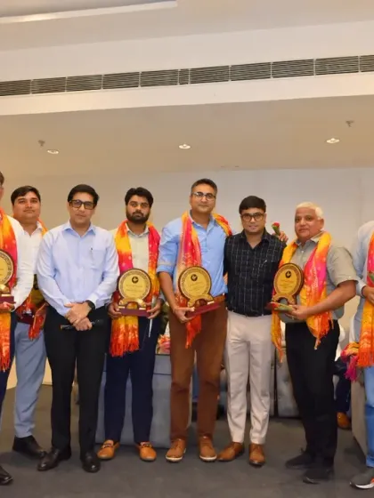 A large group of us, honored for our work. It's a proud moment for our entire team.