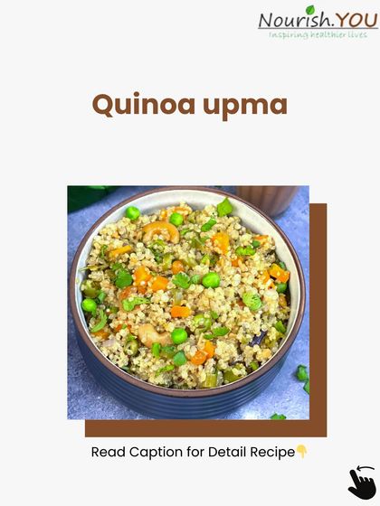 Quinoa Upma is a light and flavorful breakfast or lunch option. It's a healthier, protein-rich alternative to the traditional semolina upma.