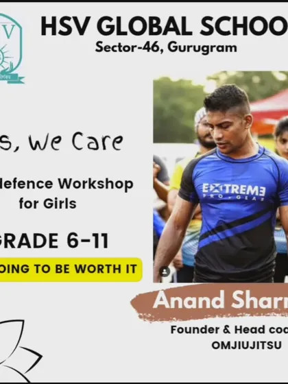 This is the poster from our self-defense workshop for girls in grades 6-11 at HSV Global School. It's my mission to help our community create necessary awareness.