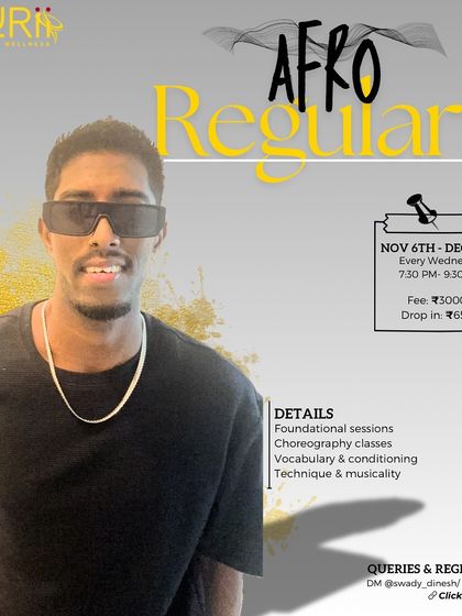 Our Afro regular classes are here. These sessions will cover foundational movements, choreography, vocabulary, and conditioning.