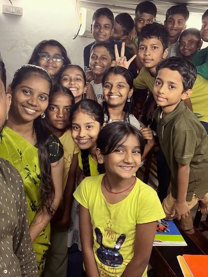 Day 8 of Navratri 2023 was Peacock Green. Here I am with a group of my students, all celebrating the theme with elegance.