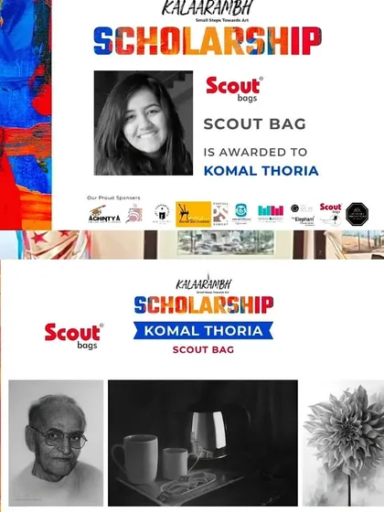 I was so happy and grateful to be awarded a scholarship from Kalaarambh, selected from over 3,000 entries.