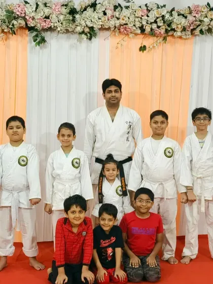 A mix of new and continuing students at our Rejoice International School dojo. Some are celebrating their first grading, while others continue to advance through the ranks.