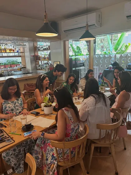 My workshops are perfect for private parties. Here's a glimpse of a birthday celebration where a group of friends spent the afternoon sketching, laughing, and making memories together.