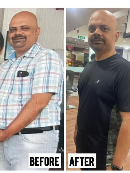 A complete lifestyle upgrade. This client proves that it's never too late to take control of your health. Through a sustainable plan, he became a leaner, stronger, and healthier version of himself.