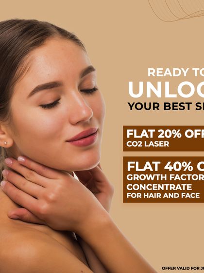 Ready to unlock your best skin? We offer advanced treatments like CO2 Laser for skin resurfacing and Growth Factor Concentrate therapy for the face to rejuvenate your skin and give you a radiant glow.