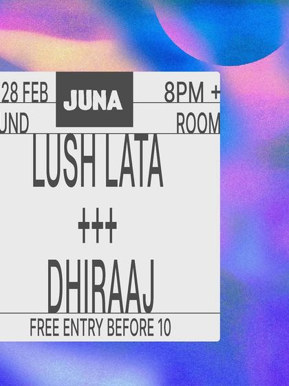 The poster for my show at Juna in Goa, my favorite venue in India.