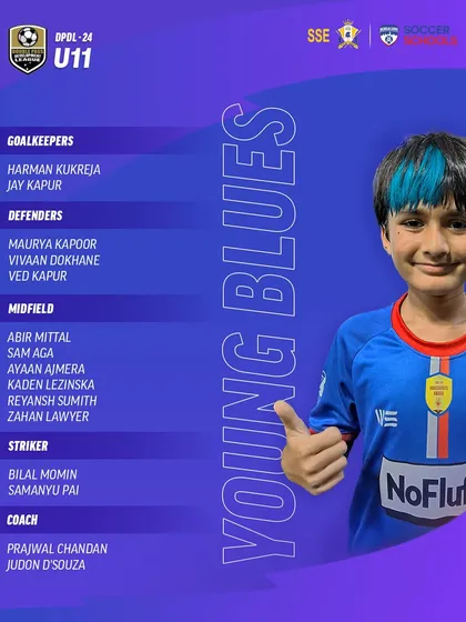 Our U11 Young Blues squad, showcasing the depth of our younger age groups.