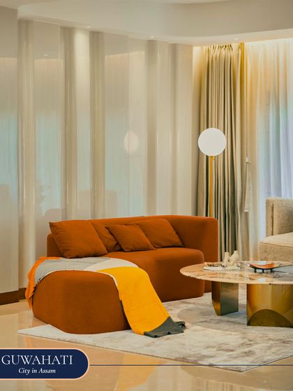 This living room from my Guwahati project is a testament to bespoke lighting. The combination of architectural and decorative lighting creates a warm, brilliant, and inviting atmosphere.