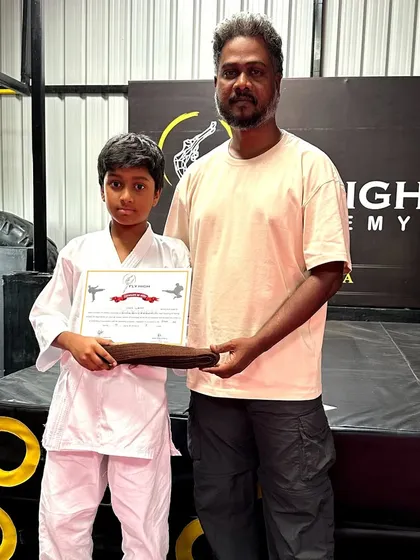 Congratulations to this young martial artist for successfully completing his Karate Belt Grading Exam. It is an honor to guide these kids on their journey.